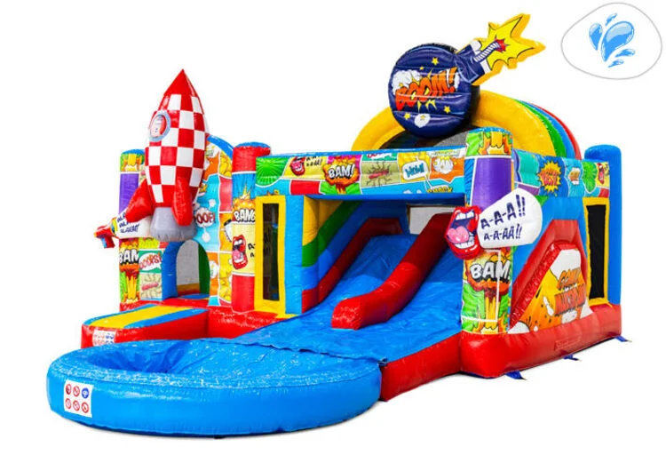 Château Gonflable Multiplay Double Toboggan BD vue 3