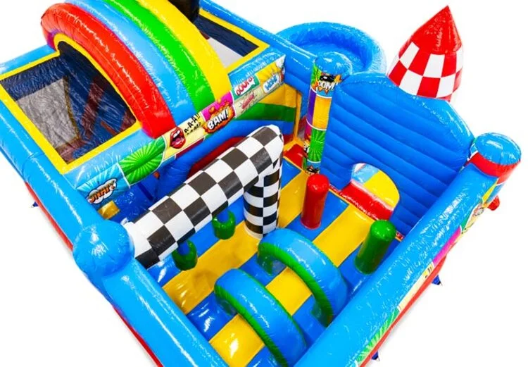 Château Gonflable Multiplay Double Toboggan BD vue 6