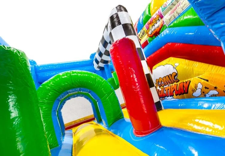 Château Gonflable Multiplay Double Toboggan BD vue 7